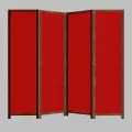 Ширма Красная в Венге - 4 створки. Лёгкая стильная тканевая перегородка от производителя ширмы. РФ. Высота 180см