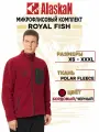 Флисовый костюм мужской Alaskan Royal Fish, бордовый/черный M, костюм флисовый