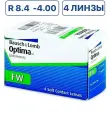 Квартальные контактные линзы Bausch&Lomb Optima FW 4 pk (BC 8.4; D -4.00)