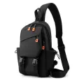 Рюкзак городской кросс-боди на одно плечо РК-001-2, черный