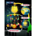 Детский мобиль на кроватку для новорожденных музыкальный Play Okay, блок с ночником / проектором, карусель успокаивающие малыша