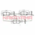 Торм. колодки пер. Honda Civic 1.3DX (EG) 10/91-95 Nakayama p0518ny
