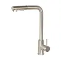 Смеситель для кухни высокий с выдвижным изливом SATO IK003059 серебристый