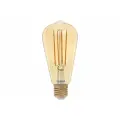 Светодиодная лампа General Lighting Systems Филамент прозрачный золотой E27 8Вт 750Лм 2700К Теплый белый свет Труба GLDEN-ST64S-8-230-E27-2700 655301