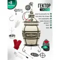 Гектор с откидной крышкой-Комплект Стандарт+ -тандыр большой с термометром (требует установки) - 75 л, Технокерамика.