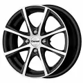 Литые колесные диски Carwel Легран AB 5.5x14 4x98 ET35 D58.5 Чёрный глянцевый с полированной лицевой частью (131603)