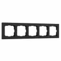 Рамка на 5 постов Werkel Hammer W0052408, поликарбонат, цвет черный