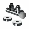 Узел нижнего подключения термостатический угловой Royal Thermo Design Pro 15мм М30х1,5 (Хром)