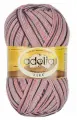 Пряжа Adelia JAKE 75% шерсть, 25% нейлон №27 св. сиреневый-св. розовый-серый - 5 мотков по 100 г