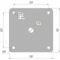 Закладная пластина металлическая с центральным отверстием, фланец квадратный 150х150 - 5 мм (база колонны, опора для стойки) 10 шт.