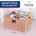 Шкатулка для швейных принадлежностей Gamma SBJ-009, 31.5x31.5x19 см, Городские мотивы