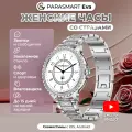 Смарт часы женские PARASMART Eva с функцией звонка, фитнес браслет с измерением давления и пульса, для андроид смартфона и айфона (серебристые)