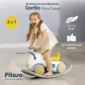 Детская каталка-качалка Pituso Carrito 3 в 1, пластик, серый