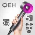 Профессиональный фен для волос Hair Dryer, 3 режима, 5 магнитных насадок, фиолетовый