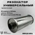 Магистральный пламегаситель - Резонатор, Нержавеющая сталь AISI 304 120-300-51
