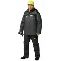 Костюм ховард: зимний куртка длинная, брюки темно-серый с черным и лимонной отделкой р. 64-66/170-176 / Костюм рабочий мужской / Костюм рабочий