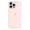 Чехол силиконовый MagSafe для iPhone 15 Pro Light Pink с анимацией NFC, Silicone case MagSafe для айфон 15 про - Светло-розовый