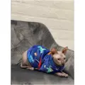 Флисовый жилет для кошек, динозаврики, S