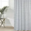 Штора для ванной Этель Клетка, цв. белый, 180х180 см, полиэстер
