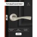 Комплект ручка дверная VETTORE 07.023 SN/CP + Защелка VЕTTORE C-03B 100 KEVLAR NI (Никель)