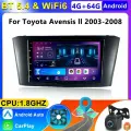 Штатная автомагнитола 1.8Ghz/ 4+64GB/ Toyota Avensis 2003-2008/ Тойота Авенсис магнитола Android 2din головное устройство мультимедиа