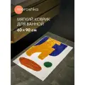 Мягкий коврик Kira для ванной комнаты 60х90 см, цвет белый желтый синий оранжевый зеленый, микрофибра