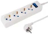 Сетевой фильтр PROconnect Standard 4 гнезда, 3 м, 3х0.75 мм², с/з + автовыкл, белый {11-7228}