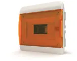 Щит встраиваемый 8 мод. IP41, прозрачная оранжевая дверца BVO 40-08-1