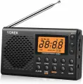 Портативный радиоприемник YK-M03, Диапазоны FM, MW, SW, DSP-процессор, Карманный, с Часами, Питание от Батареек 2*AA