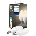 Лампа светодиодная Philips Hue White, E14, B39 470 лм 40 Вт 2700 K 2 шт. теплый белый 2700 K 5.5 Вт 220-240 В 39 мм