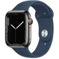 Часы Apple Watch Series 7 41mm Graphite Stainless Steel Case Abyss Blue Sport Band