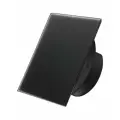 Вытяжной тонкий вентилятор SlimVent МV 100, стекло квадрат /черный глянцевый/