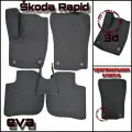 ЕВА(EVA) ЭВА коврики для Шкода Рапид 1/Skoda Rapid I 2012-2020г