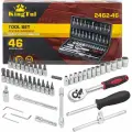 Набор инструмента KingTul 46 предметов 1/4 (6-гран.)(4-14мм) KT-2462-46(60246)