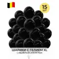 Воздушный рай - шарики воздушные с гелием XL черный пастель 15 штук