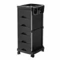Тележка для парикмахера T08 с 5 выдвижными ящиками, держателями фена и фольги