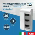 Настенный бокс ABB mistral41 36 модулей, непрозрачная дверь, с клеммами, 3 ряда 1SLM004102A3107