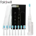 Fairywill FW-507 Звуковая электрическая зубная щетка 5 режимов 2 шт, 507White-420-8BH