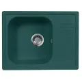Кухонная мойка AquaGranitEx зелёная M-13 квадратная с крылом/305
