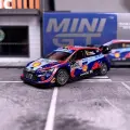 Машинка TSM Mini GT 1/64 #710 Hyundai i20 N Rally1 2023 Rally MonteCarlo 3rd Place Die-cast Alloy Car Model Collection Gift