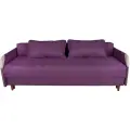 Диван еврокнижка «Журавлик Плюс», , фиолетовый велюр, 203*82*50 см, с подлокотниками для гостиной