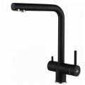Смеситель для кухни Paulmark SKALEN антрацит (черный матовый), с подключением фильтра питьевой воды, Sk213020-401