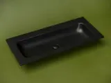 Накладная раковина Ceramicanova Grace прямоугольная без отверстия под смеситель черная матовая 101 см CN7013MBwx