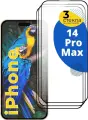 Комплект 3 шт. Защитное стекло для iPhone 14 Pro Max, Противоударное стекло на Айфон 14 Про Макс