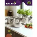 1шт. Кастрюля ELEY 2,5л из нержавеющей стали 18 см