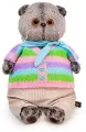 Игрушка мягкая Басик в полосатой кофте и штанах 25см