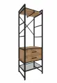 Стеллаж со штангой Микс для прихожей 60 см, Дуб вотан