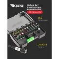 Набор бит KRANZ, сталь S2, магнитный держатель, в кейсе, 30шт