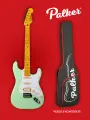 Электрогитара Palker Studio Stratocaster, 6 струн, корпус из ольхи, цвет зеленый с чехлом