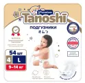 Подгузники Tanoshi Premium для детей размер L 9-14 кг 54 шт